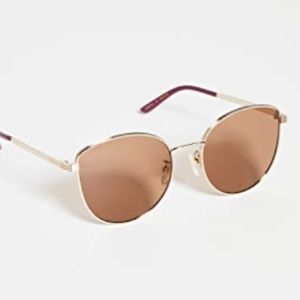 Gucci Light Metal Feminine Cat Eye Sunglasses